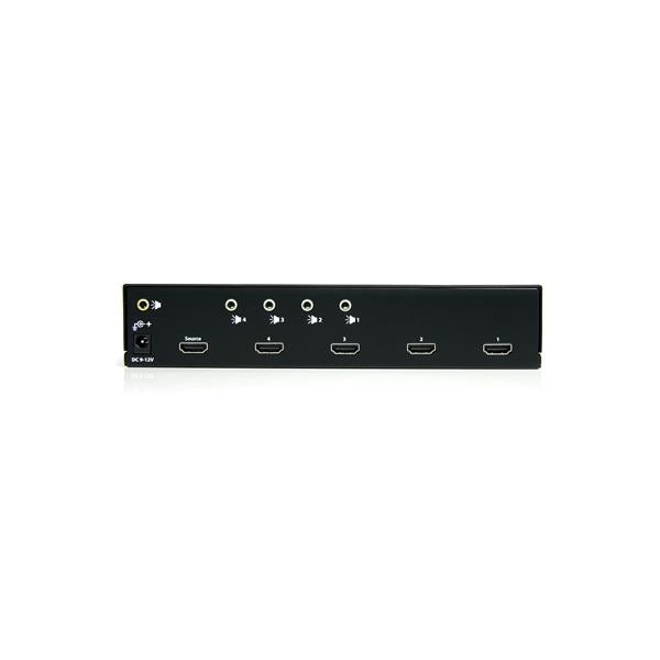 Divisor Bifurcador Hdmi De 4 Puertos Con Amplificador - Splitter - Hdmi Hembra - Mini-Jack Hembra - 1920X1200 1080P - Startech.Com Mod. St124Hdmi2