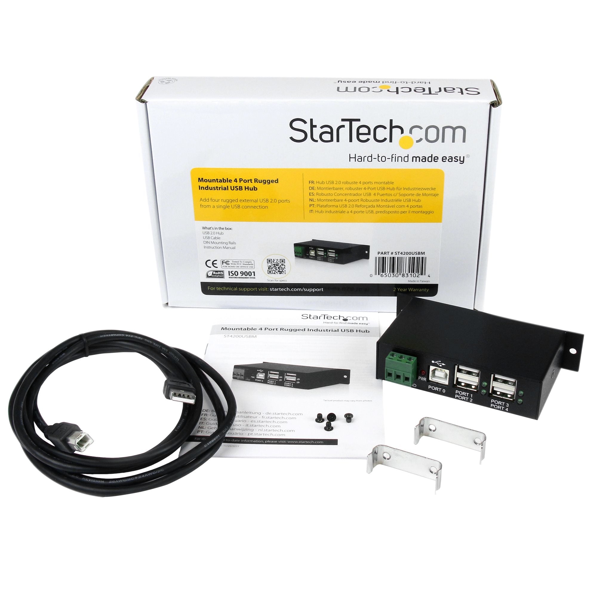 Adaptador Hub Startech.Com St4200Usbm 480 Mbit/S Negro