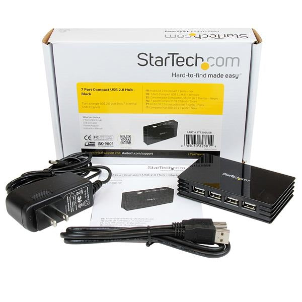 Hub Concentrador Usb 2.0 Compacto De 7 Puertos - Usb Hi Speed - Startech.Com Mod. St7202Usb