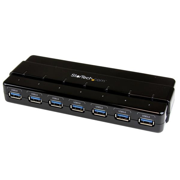 Concentrador Usb 3.0 De 7 Puertos - Hub De Escritorio Con Adaptador De Alimentación - Color Negro - Startech.Com Mod. St7300Usb3B