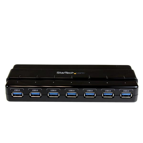 Concentrador Usb 3.0 De 7 Puertos - Hub De Escritorio Con Adaptador De Alimentación - Color Negro - Startech.Com Mod. St7300Usb3B