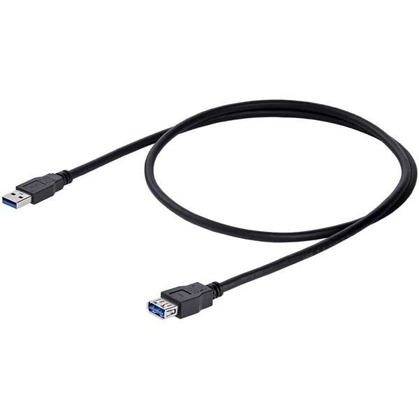 Cable De 1M De Extension Alargador Pasivo Usb 3.0 Superspeed - Macho A Hembra Usb A - Extensor - Negro - Startech.Com Mod. Usb3Sext1Mbk