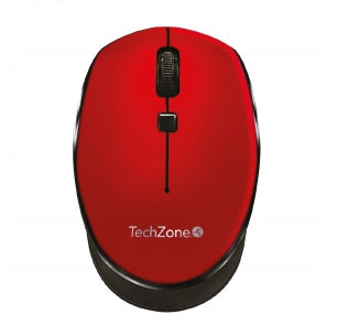 Mouse Inalámbrico Techzone Tz19Mou01-Inar Start Red Hasta 1600 Dpi'S 3 Botones Textura En Rubber Año De Garantía.