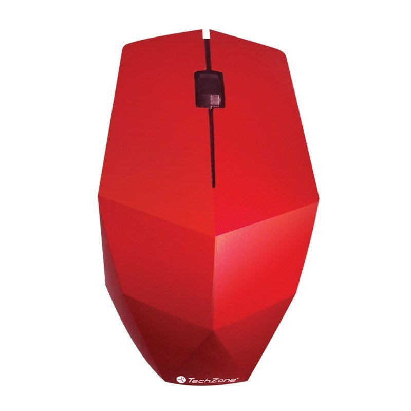 Mouse Inalámbrico Techzone Tz19Mou02-Ina Prisma Rojo 3 Botones 1200 Dpi