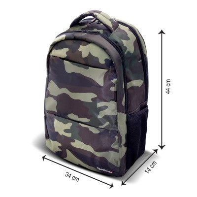 Backpack Warrior Techzone Tz20Lbp01-Camou Poliéster Garantía Ilimitada De Por Vida Cierres Autorreparables Laptop 15.6 Pulgadas