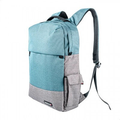 Backpack Techzone Tz21Lbp07-A Strong Aqua De 15.6 Pulgadas Múltiples Compartimientos Organizador Frontal Costuras Y Asas Reforzadas Garantía Limitada Por Vida.