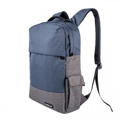 Backpack Techzone Tz21Lbp07-B Strong Blue De 15.6 Pulgadas Múltiples Compartimientos Organizador Frontal Costuras Y Asas Reforzadas Garantía Limitada Por Vida.
