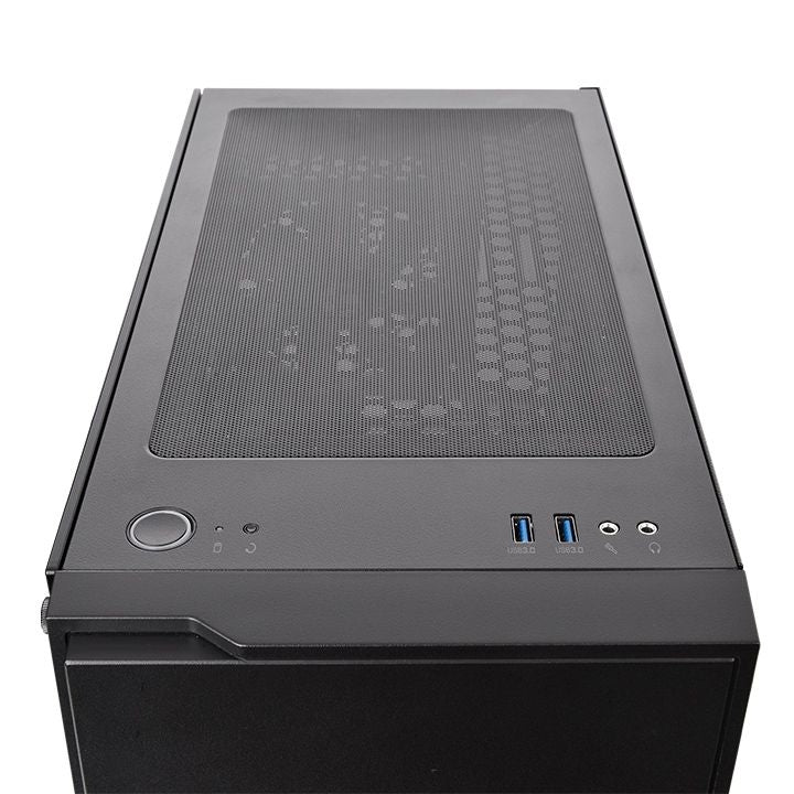 Gabinete Thermaltake H100 Tg Cristal Templado 4Mm Media Torre Spcc Atx Micro-Atx Mini-Atx Negro