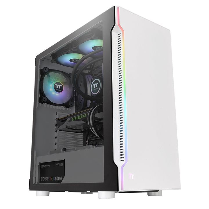 Gabinete Thermaltake H200 Blanco Media Torre Atx, Micro Atx, Mini Itx Cristal Templado Rgb Gamer