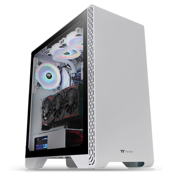 Gabinete Thermaltake S300 Tg Snow Edition Mini Itx Hasta Atx Color Blanco