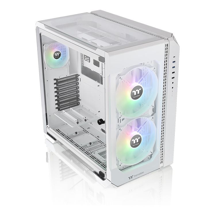 Gabinete Thermaltake View 51 Blanco Media Torre Mini Itx, Micro Atx, Atx, Eatx Cristal Templado Argb Gamer