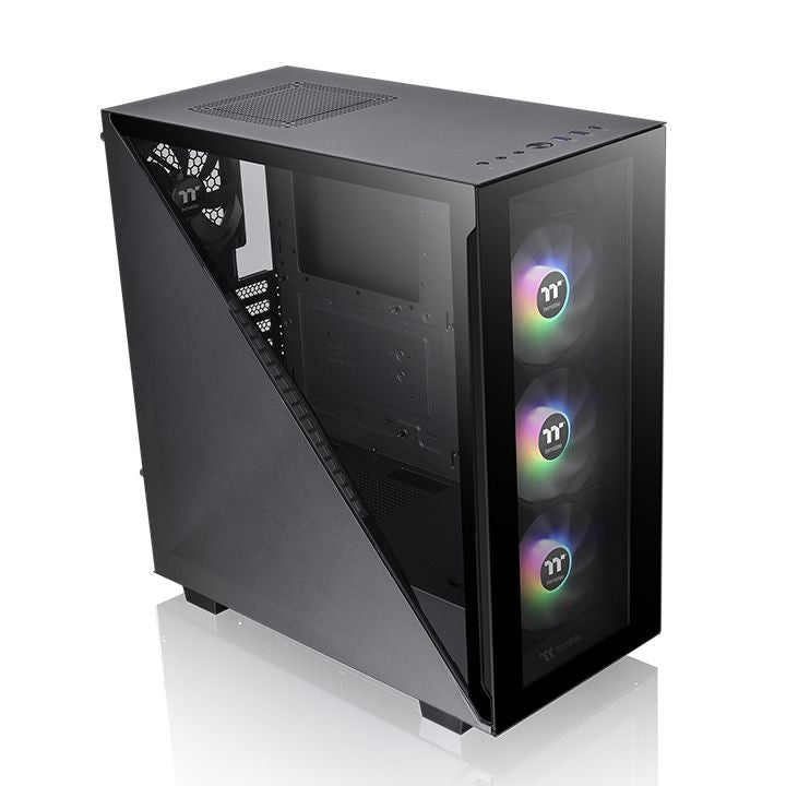 Gabinete Thermaltake Divider 300 Tg  Argb, Negro Media Torre  Mini Itx, Micro Atx, Atx, Cristal Templado,  Gamer