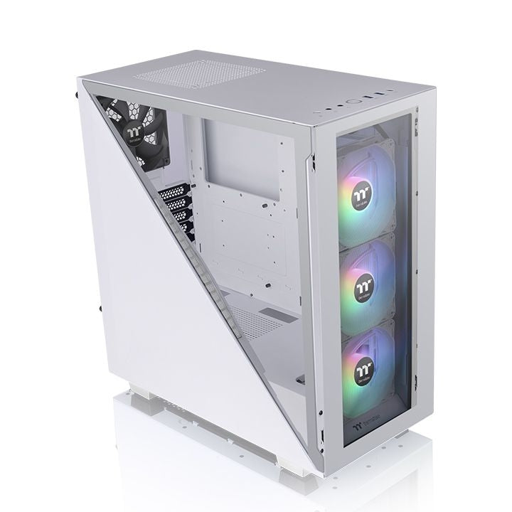 Gabinete Thermaltake Divider 300 Tg  Argb, Blanco Media Torre  Mini Itx, Micro Atx, Atx, Cristal Templado,  Gamer