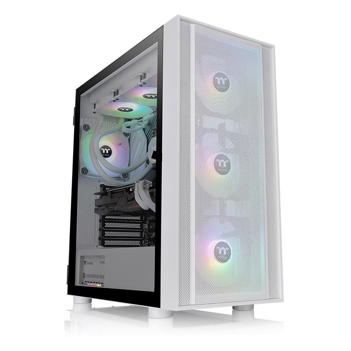 Gabinete Thermaltake H570 Tg Snow Mid Tower Mid-Torre Mini Itx Hasta E-Atx Color Blanco