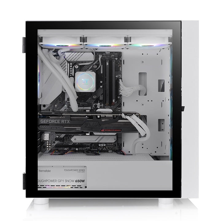 Gabinete Thermaltake H570 Tg Snow Mid Tower Mid-Torre Mini Itx Hasta E-Atx Color Blanco