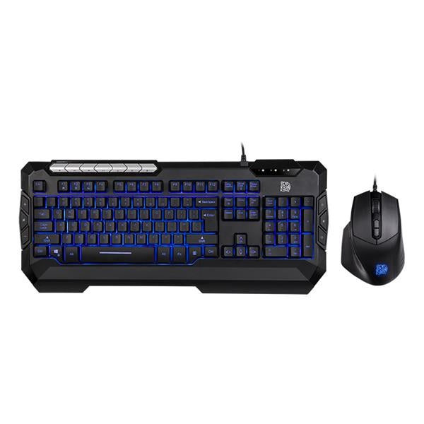 Kit Teclado Y Mouse Thermaltake Commander V2 /3 Led/Negro/Membrana/2500 Dpi/Usb