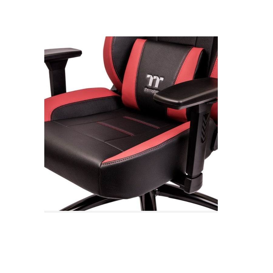 Silla Thermaltake U Comfort 2D Negro-Rojo Ergonomica Max 140Kg Reclinable 90-135 Alto Rendimiento Gamer