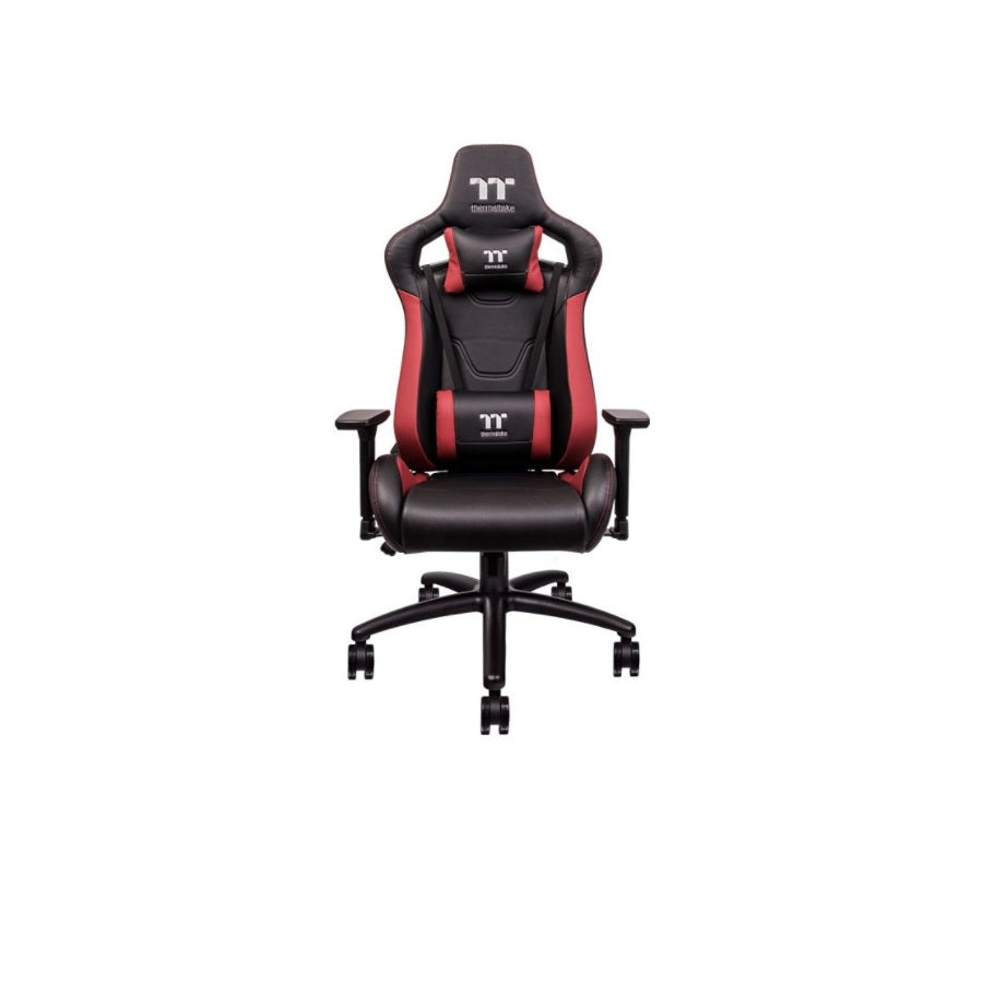 Silla Thermaltake U Fit 2D Negro-Rojo Ergonomica Max 140Kg Reclinable 90-135 Alto Rendimiento Gamer