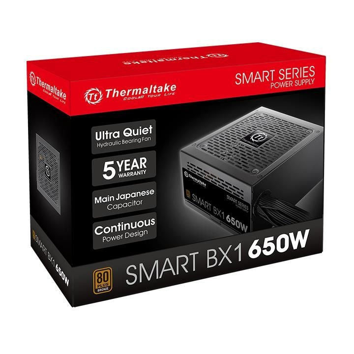 Fuente De Poder Thermaltake Ps-Spd-0650Nnfabu-1 Smart Bx1 650W 80+ Bronce Color Negro