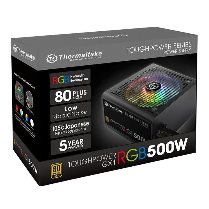 Fuente De Poder Thermaltake Toughpower Gx1 Rgb 500 Atx 500W 80 Plus Gold Pc Rgb