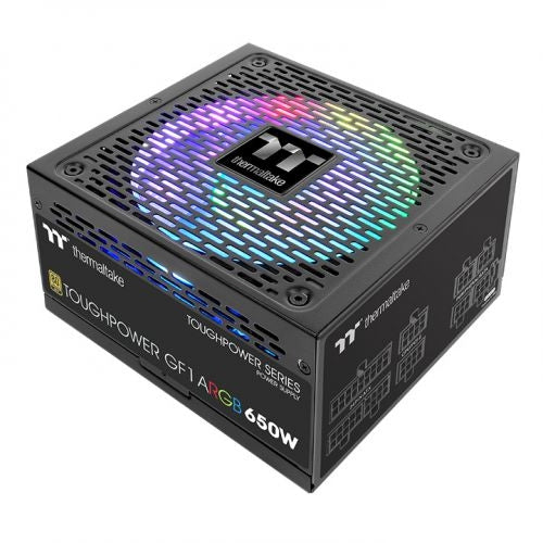 Fuente De Poder Thermaltake Toughpower Gf1 Argb Atx 650W Modular 80 Plus Gold Pc Gamer Argb