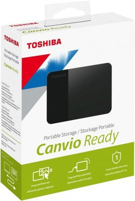 Disco Duro Toshiba Hdtp320Xk3Aa Canvio Ready 2Tb Color Negro Usb 3.2 Gen 1(Compatible Con 2.0) Formato 2.5