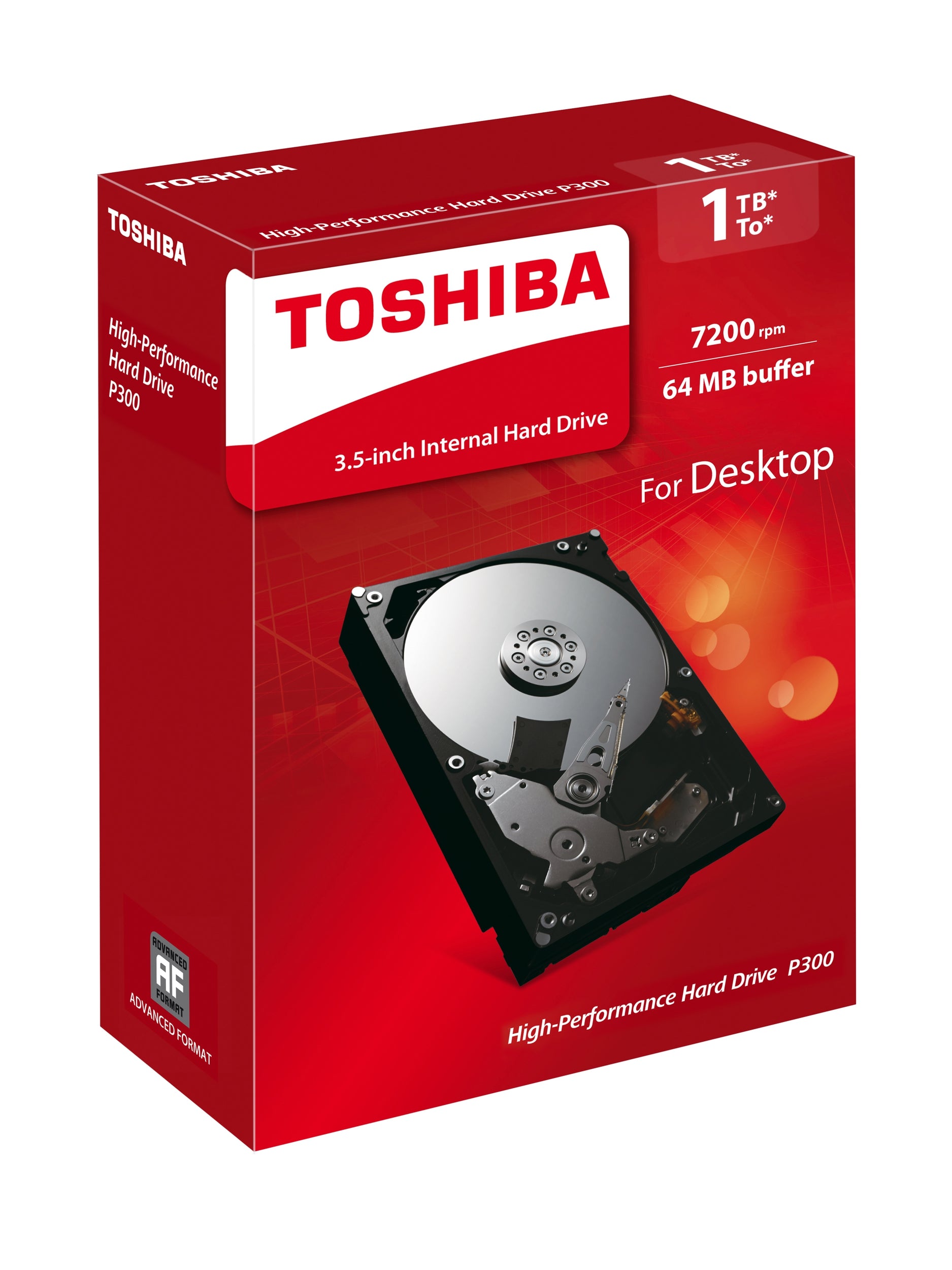 Disco Duro Interno Toshiba 1Tb Hdwd110Uzsva 3.5"P300  64Mb 7200Rpm