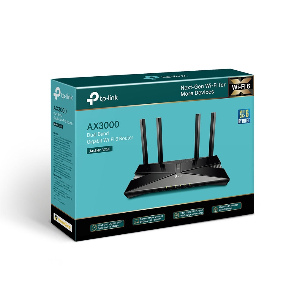 Router Inalámbrico Tp-Link Archer Ax50 10/100/1000 Mbps 24 Ghz 2.4 Externo