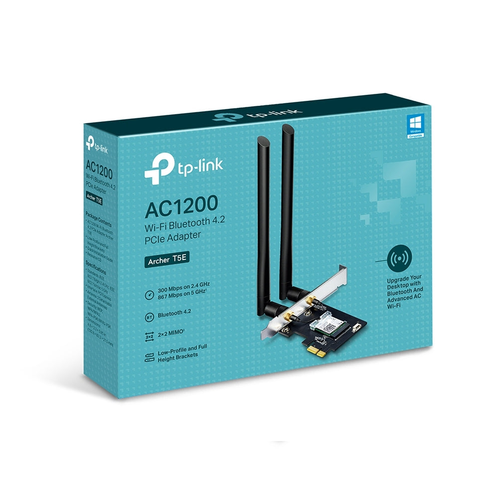 Tarjeta De Red Pci-E Tp-Link Archer T5E Adaptador Ac1200 Wifi Bluetooth 4.2 Velocidad Ultra Rápida