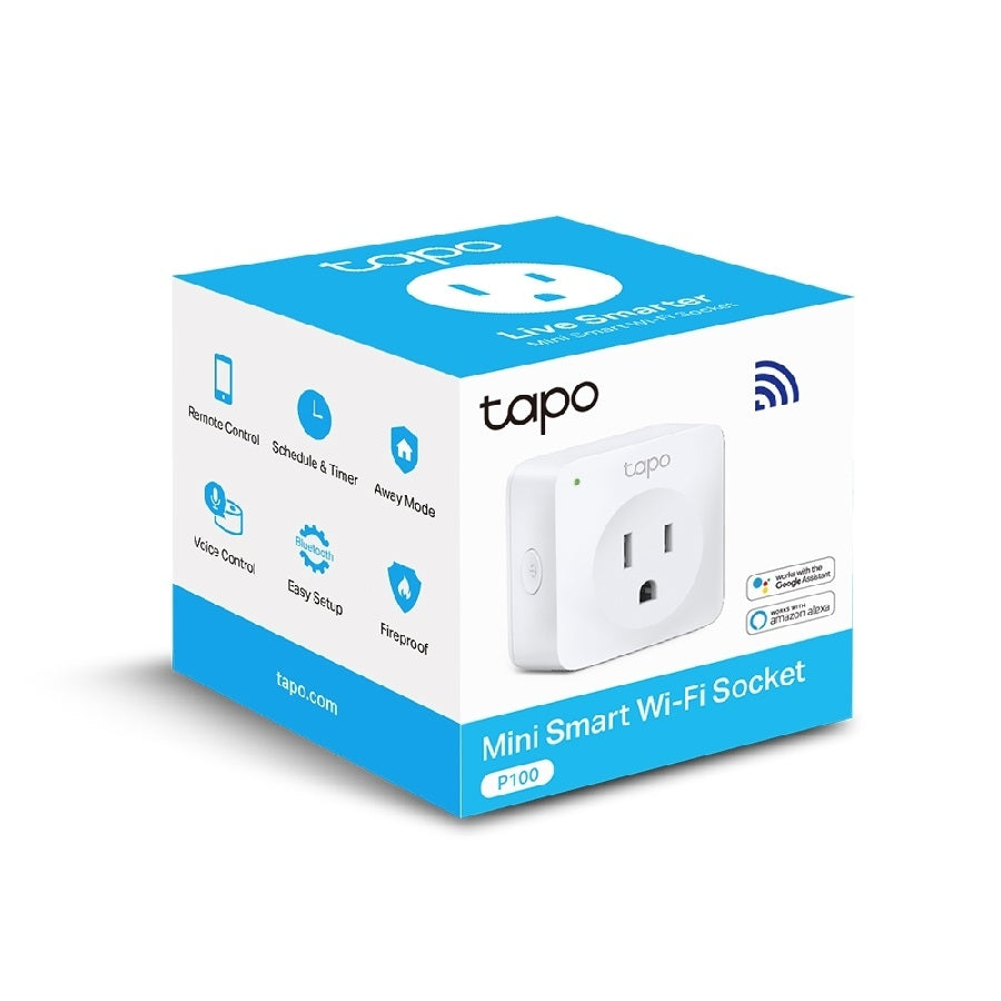 Mini Contacto Inteligente Wi-Fi Tp-Link Tapo P1001-Pack, Inalmbrico, Wi-Fi, Interior, Blanco, Ac 220-240 V50/60 Hz Carga Mxima 10A