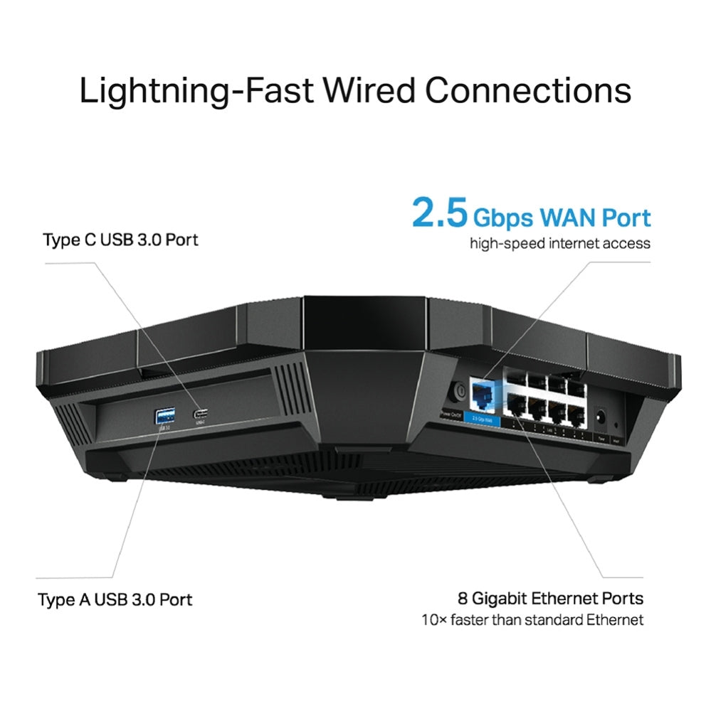 Router Wi-Fi Nueva Generacion/8Ant/8Pto/Gigabit/Archer Ax6000