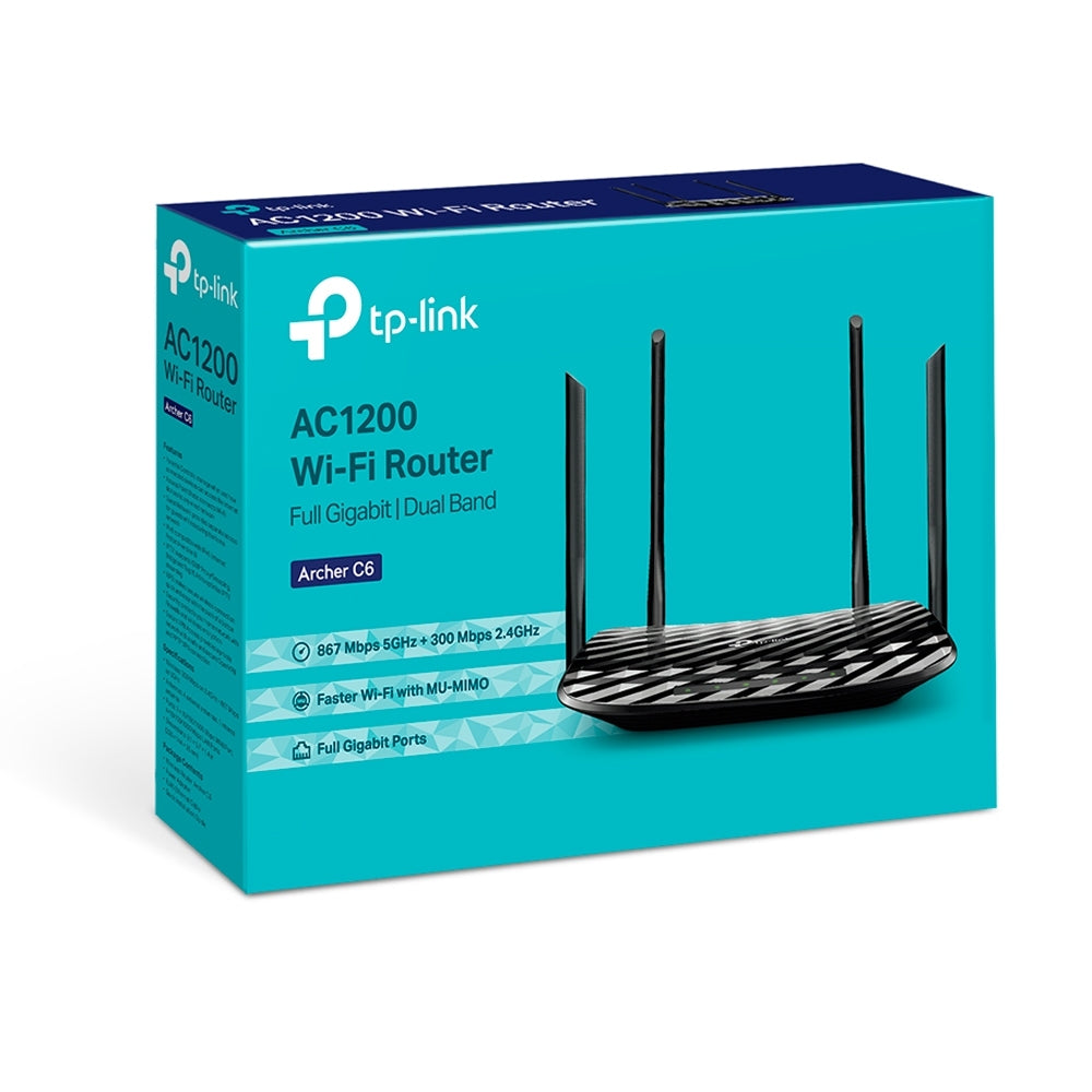 Router Wi-Fi Tp-Link Archer C6 Doble Banda Gigabit Ac1200/ Archer C6