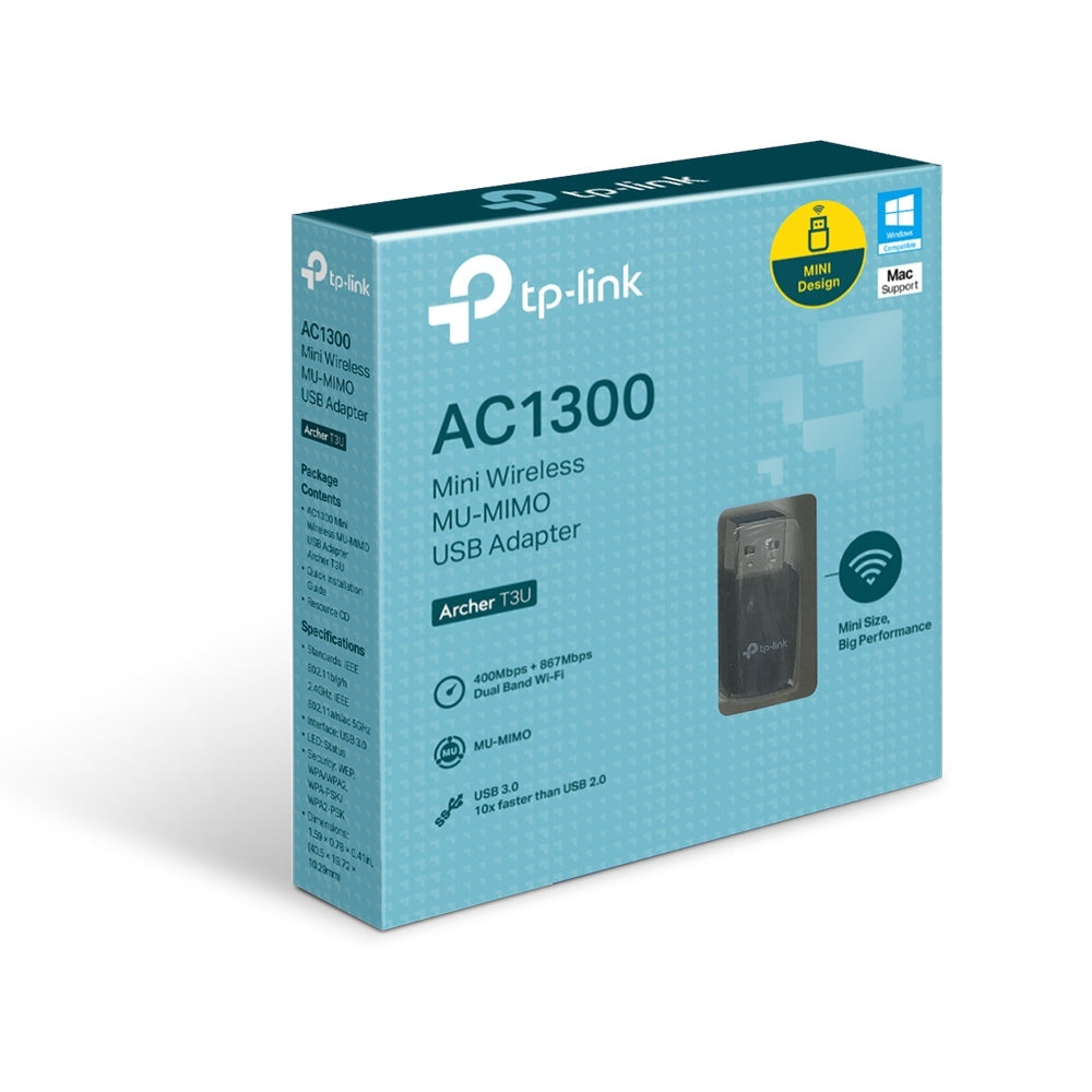 Adaptador Inal Tp-Link /Usb3.0/Mini/Ac1300 Dual Band /Archer T3U