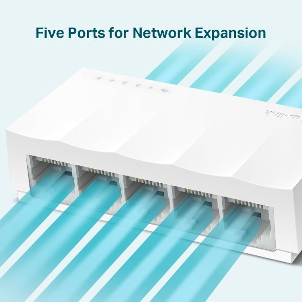 Switch No Administrable Tp-Link Ls1005 De Puertos Para Escritorio Ptos 10/100M Y Tecnología Green Ethernet