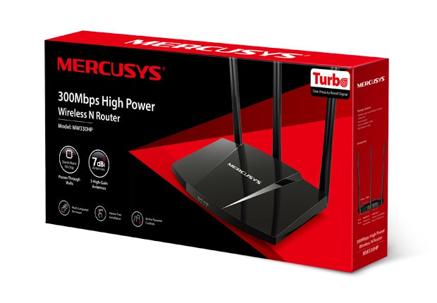 Router Mercusys Mw330Hp Inalámbrico N De Alta Potencia 300Mbps