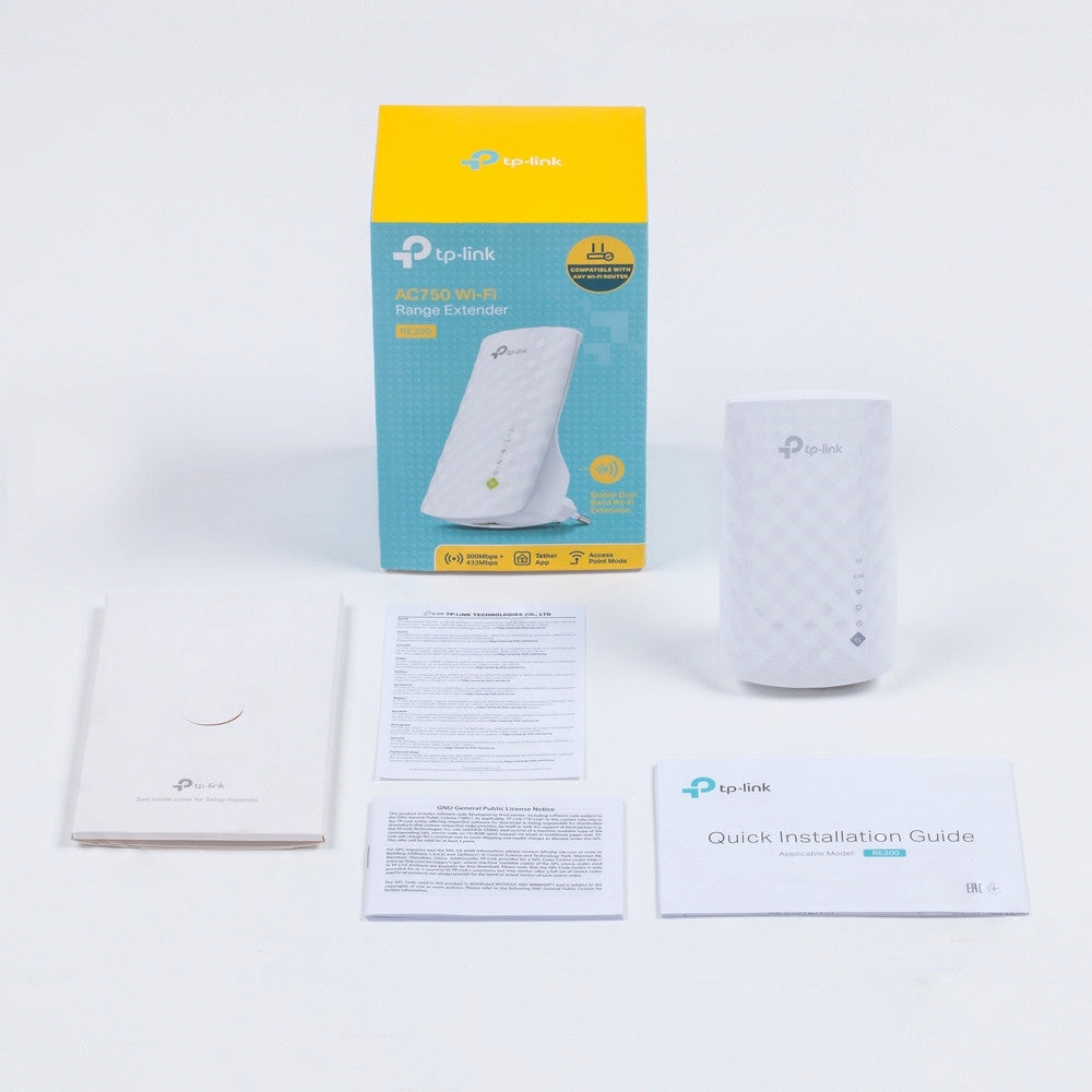 Extensor De Rango Dual Band Tp-Link Re200 Repetidor Wifi Doble Banda Ac750