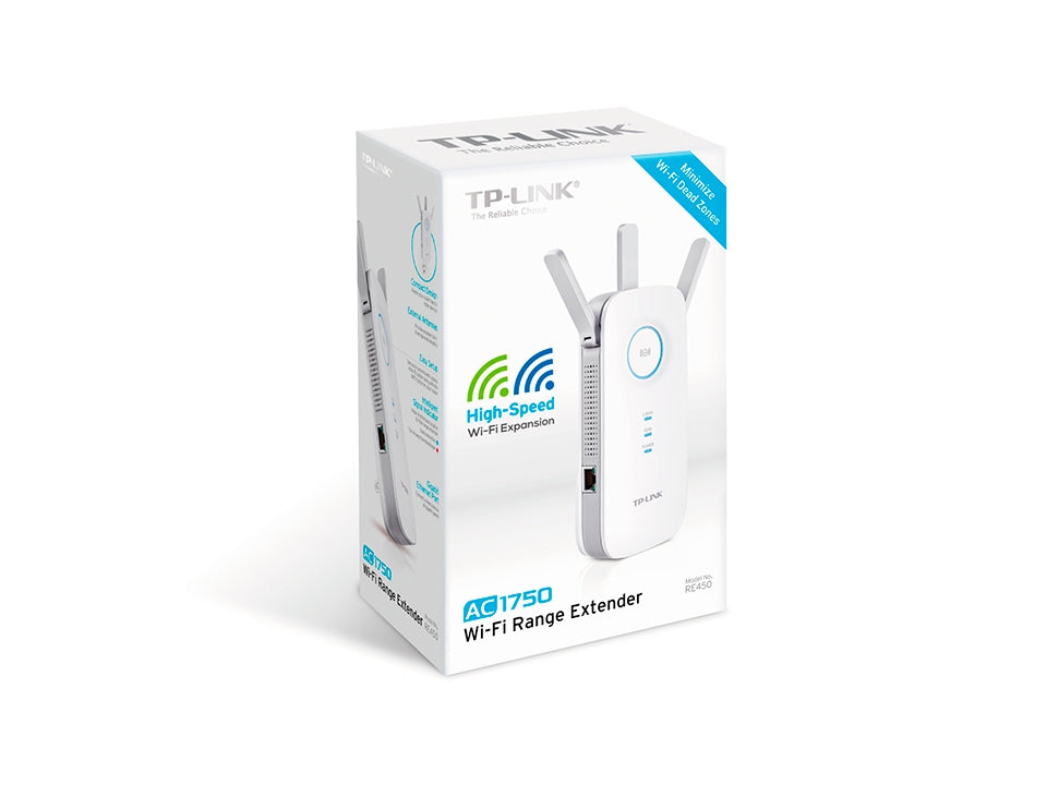 Extensor De Rango Dual Band Tp-Link Re450 Repetidor Wifi Doble Banda Ac1750