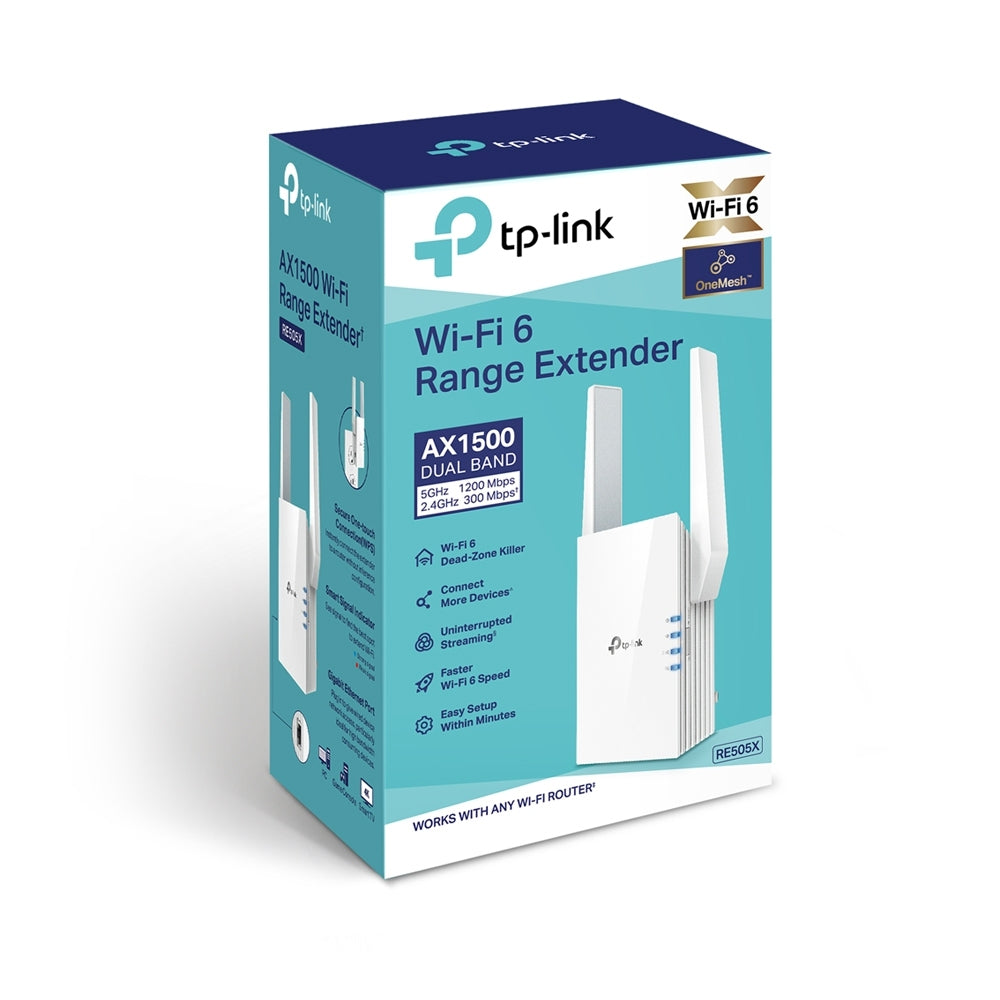 Expansor De Rango Dual Band Wi-Fi Tp-Link Re505X Repetidor Doble Banda Ax1500