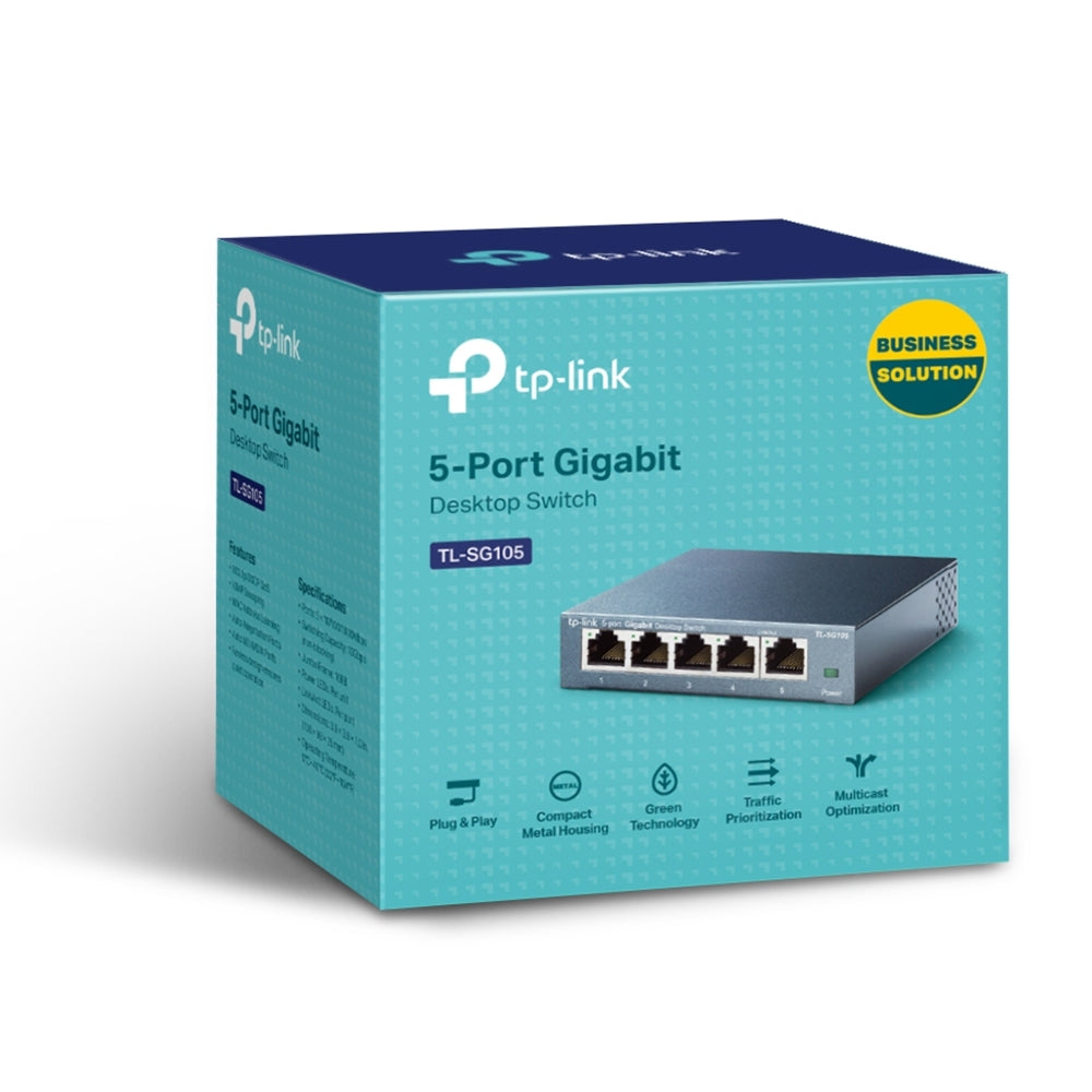 Switch Tp-Link Tl-Sg105 Negro 10/100/1000 Base-T(X)