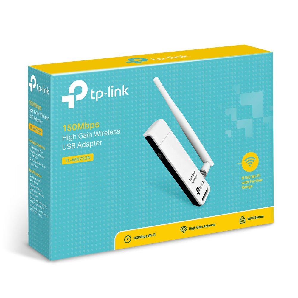 Adaptador Usb Tp-Link Tl-Wn722N Inalámbrico 150 Mbit/S Color Blanco