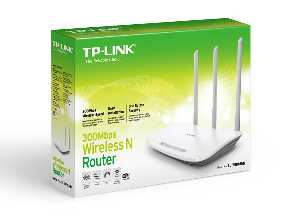 Router Tp-Link Tl-Wr845N 300 Mbit/S 24 Ghz Externas Omnidireccionales Blanco