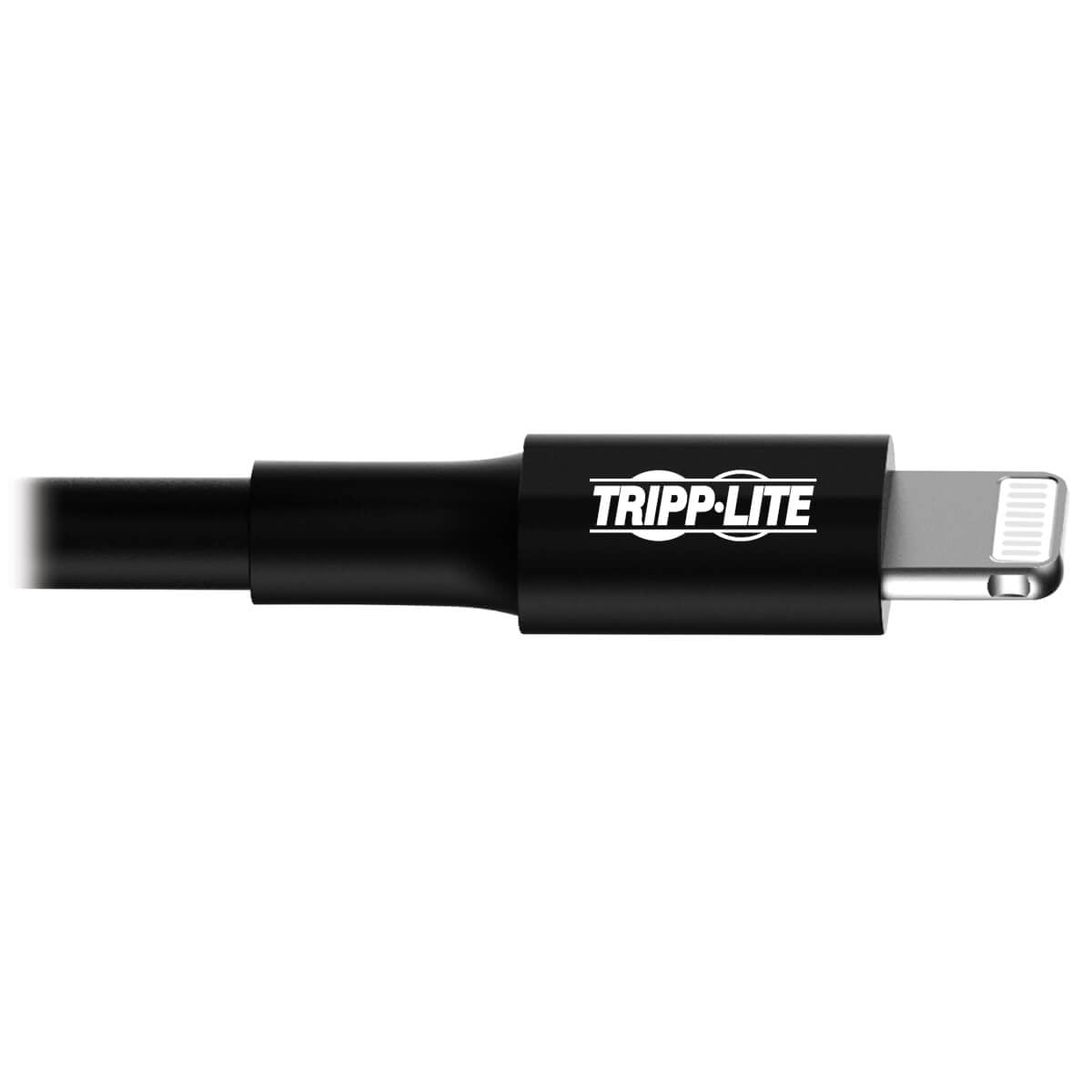 Cable De Sincronización Tripp Lite M100-006-Bk Cable De Sincronización Y Carga Usb A A Lightning, Certificado Mfi - Negro, M/M, Usb 2.0, 1.83 M [6 Pies] Garantía Limitada Por 2 Años