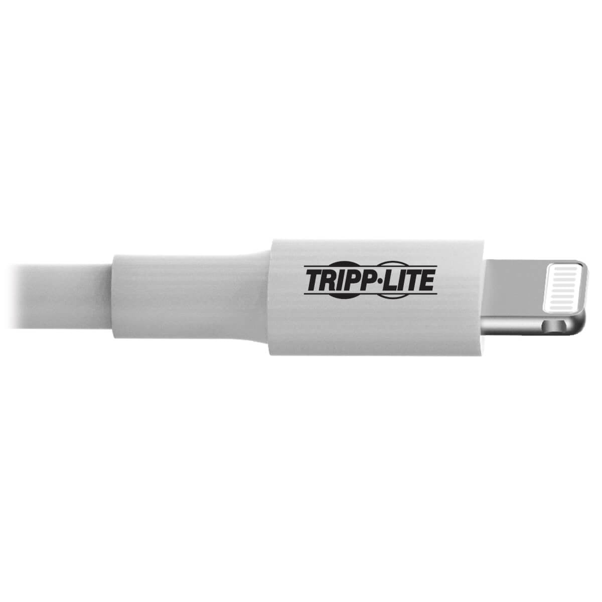 Cable Usb Tripp-Lite M100-006-Wh Cable De Sincronización Y Carga Usb A A Lightning, Certificado Mfi - Blanco, M/M, Usb 2.0, 1.83 M [6 Pies](Hasta 480 Mbps).Enchapado En Oro.