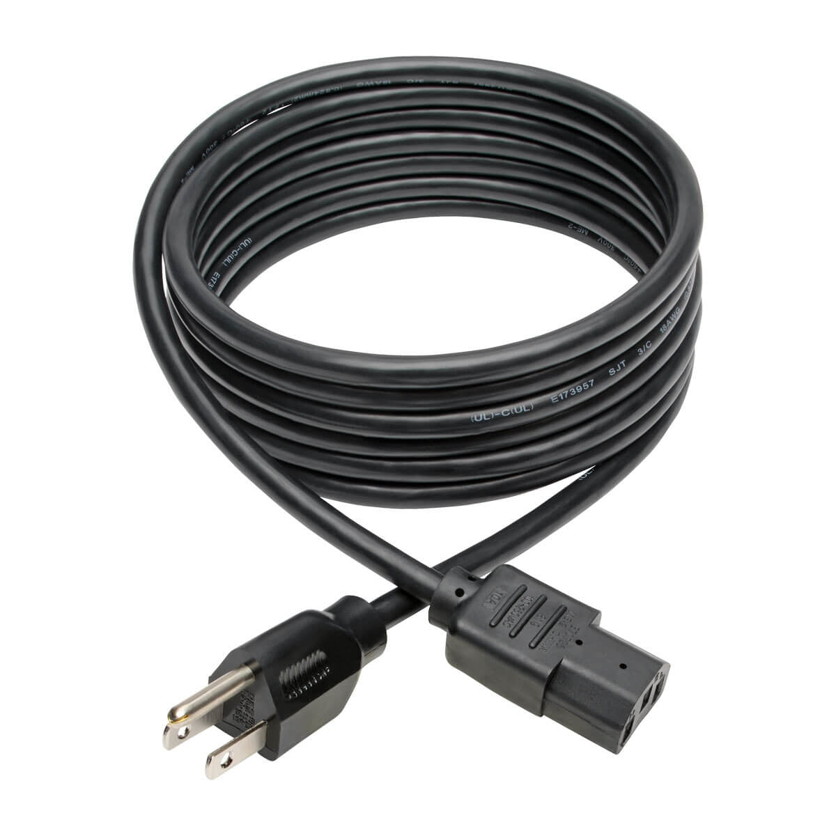 P006-010 Cable De Alimentación Tripp Lite De Ca Para Computadora De Escritorio, Nema 5-15P A C13 - 10A, 125V, 18 Awg, 3.05 M [10 Pies], Negro 25 Años De Garantia.