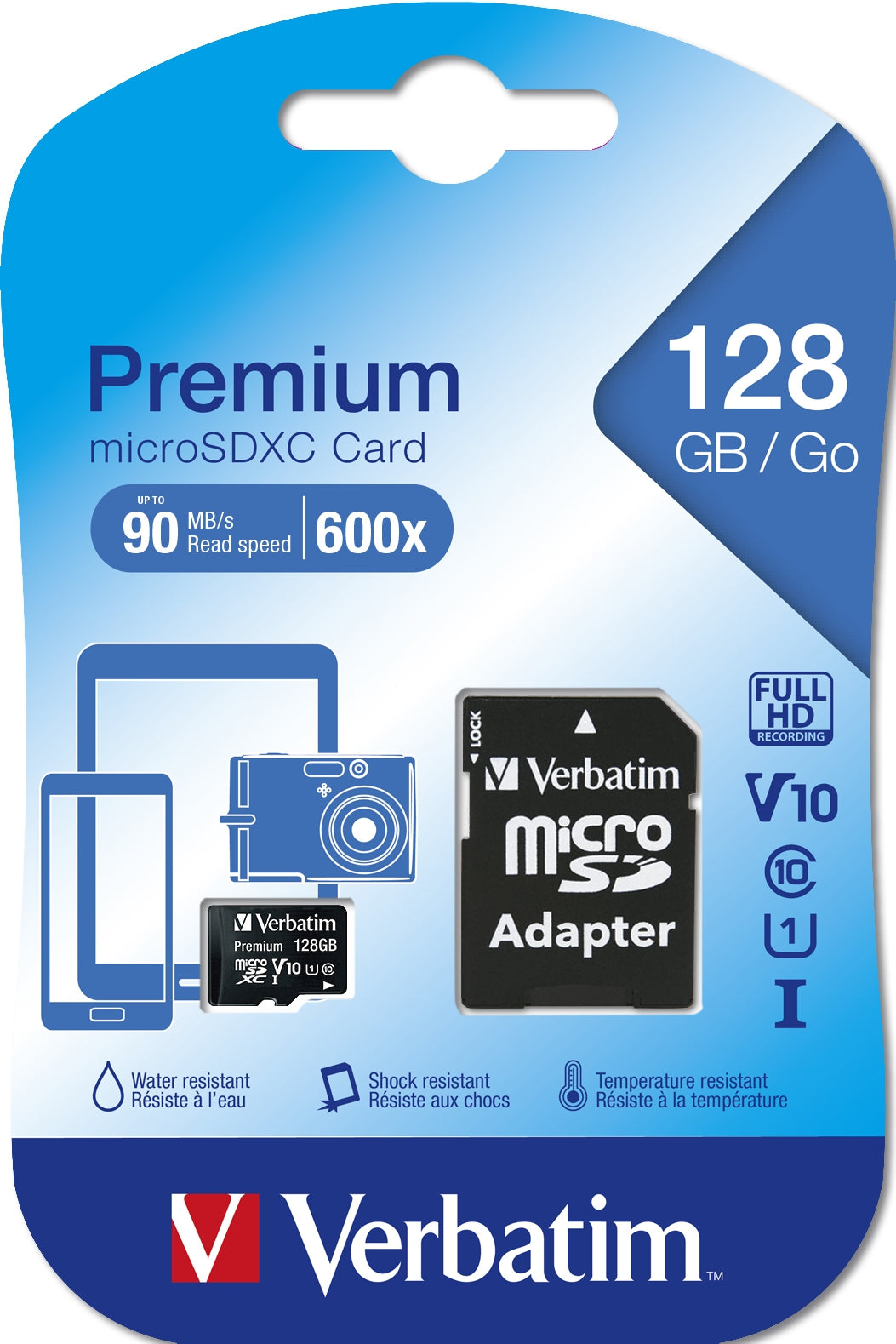 Tarjeta De Memoria Verbatim 44085 Marca Microsdxd Premium 128Gb