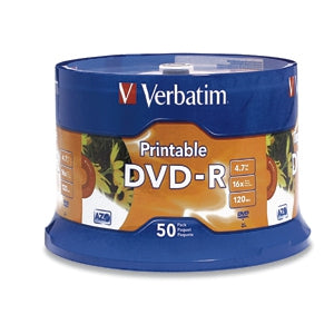 Disco Dvd-R Verbatim 95137 4.7 Gb 50 16X 120 Min