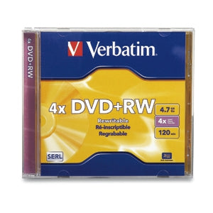 Dvd+Rw Verbatim 4X 4.7Gb Dl+ Branded Singlejewel Case Verbatim Vb94520