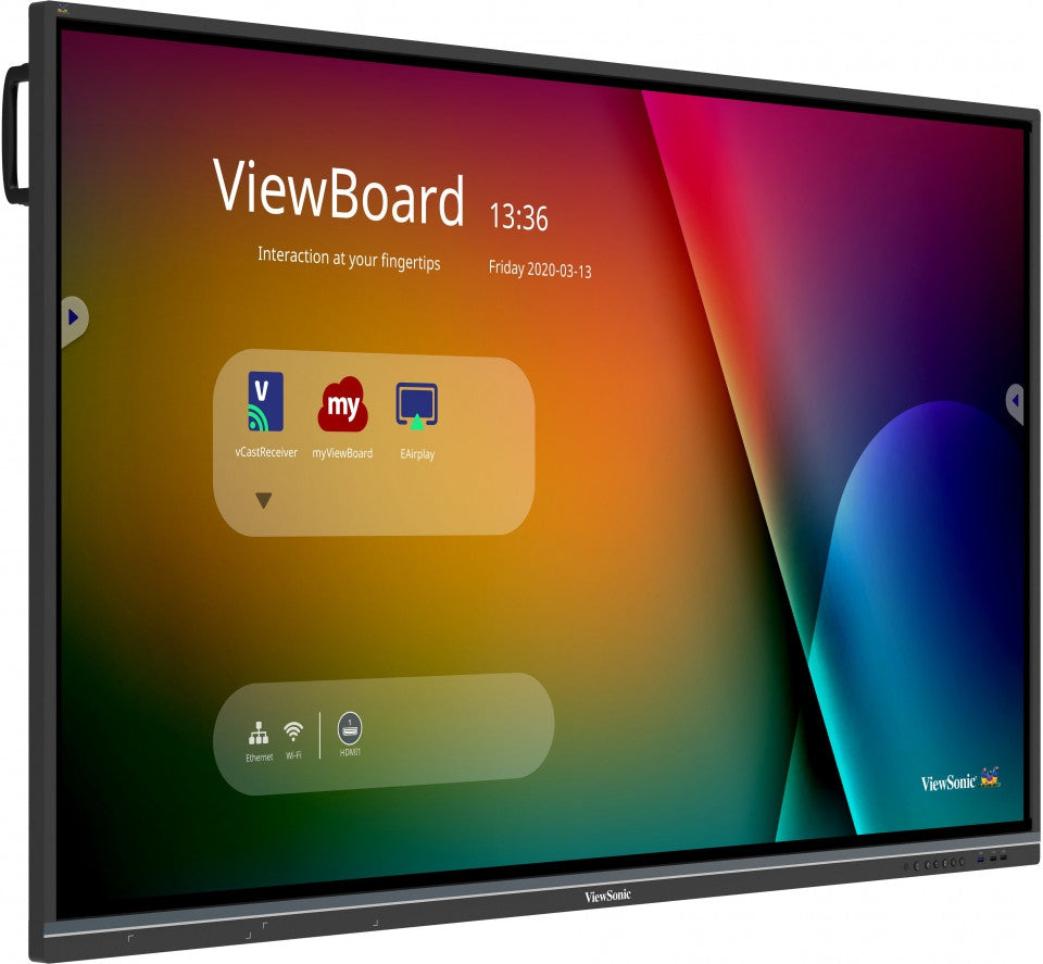 Monitor Interactivo Viewsonic 75 Touch 4K 3840 X 2160 Ifp7550-3 Vga Hdmi Salida Hdmi Rca Usb 3.0 Usb 2.0 (Android 8.0) Ranura Para Pc Ranura Para Modulo Wifi Ethernet Rs232 16 / 7