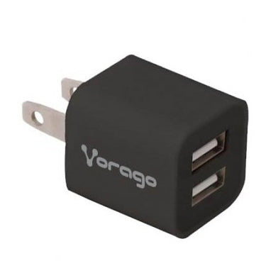 Cargador Vorago Au-106-Bk Para Pared Con 2 Puertos Usb Negro