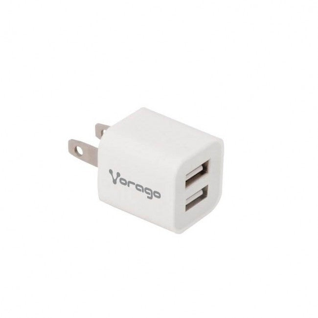 Cargador Para Pared Vorago 2 Puertos Usb Blanco Blister Au-106-Wh